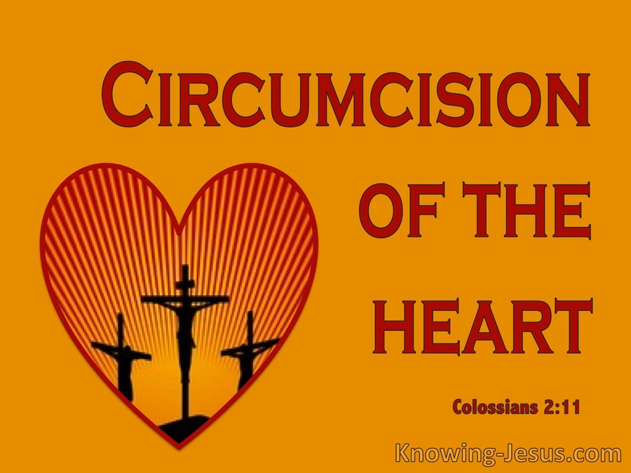 Colossians 2:11 Circumcision Of The Heart (yellow)